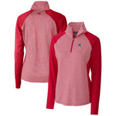 Philadelphia Phillies Cutter & Buck Women's Americana Logo Forge Tonal Stripe Stretch Half-Zip Pullover Top - MLB