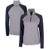 Washington Nationals Cutter & Buck Women's Americana Logo Forge Tonal Stripe Stretch Half-Zip Pullover Top - MLB