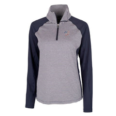 Washington Nationals Cutter & Buck Women's Americana Logo Forge Tonal Stripe Stretch Half-Zip Pullover Top - MLB