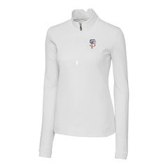 San Francisco Giants Cutter & Buck Women's Americana Logo DryTec Traverse Stretch Quarter-Zip Pullover Top - MLB