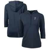 Philadelphia Phillies Cutter & Buck Women's Americana Logo DryTec Virtue Eco Pique Recycled Half-Zip Pullover Hoodie - MLB