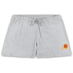 Phoenix Suns Women's Plus Size T-Shirt & Shorts Combo Set Purple/Heather Gray - NBA