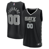 San Antonio Spurs Fast Break Custom Replica Jersey Black Statement Edition - NBA