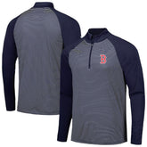 Boston Red Sox Levelwear Charter Striped Raglan Quarter-Zip Top - MLB