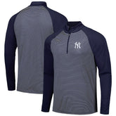 New York Yankees Levelwear Charter Striped Raglan Quarter-Zip Top - MLB