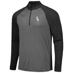 Chicago White Sox Levelwear Charter Striped Raglan Quarter-Zip Top - MLB