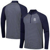 Detroit Tigers Levelwear Charter Striped Raglan Quarter-Zip Top - MLB