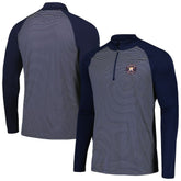 Houston Astros Levelwear Charter Striped Raglan Quarter-Zip Top - MLB