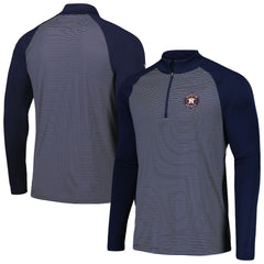Houston Astros Levelwear Charter Striped Raglan Quarter-Zip Top - MLB