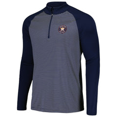Houston Astros Levelwear Charter Striped Raglan Quarter-Zip Top - MLB