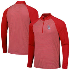 St. Louis Cardinals Levelwear Charter Striped Raglan Quarter-Zip Top - MLB