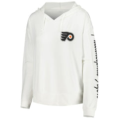 Philadelphia Flyers Concepts Sport Women's Accord Hacci Long Sleeve Hoodie Top - White - NHL