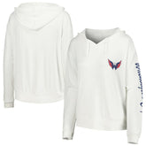 Washington Capitals Concepts Sport Women's Accord Hacci Long Sleeve Hoodie Top - White - NHL