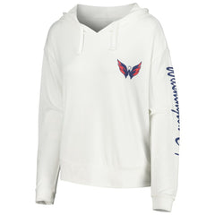 Washington Capitals Concepts Sport Women's Accord Hacci Long Sleeve Hoodie Top - White - NHL