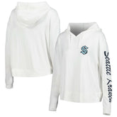 Seattle Kraken Concepts Sport Women's Accord Hacci Long Sleeve Hoodie Top - Cream - NHL
