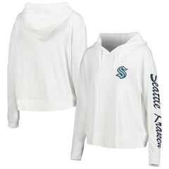 Seattle Kraken Concepts Sport Women's Accord Hacci Long Sleeve Hoodie Top - Cream - NHL