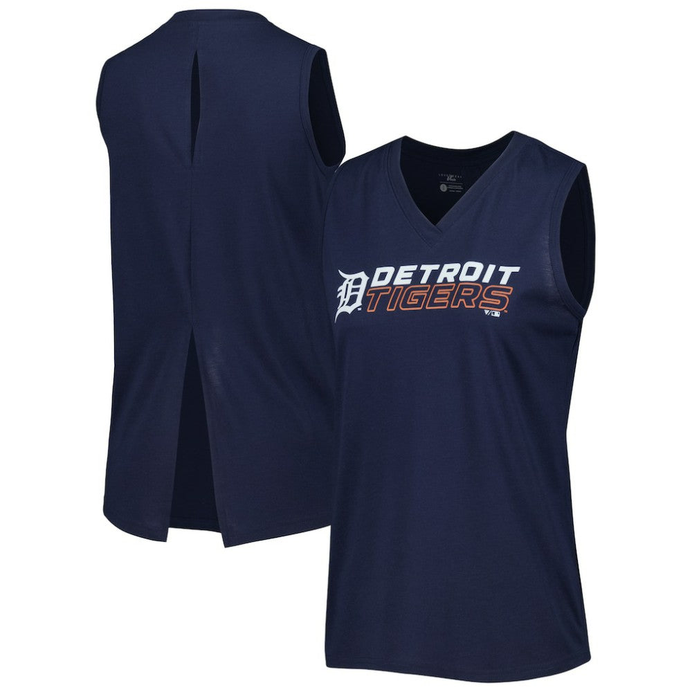 Detroit Tigers Levelwear Women's Paisley Chase V-Neck Tank Top - MLB