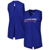 Chicago Cubs Levelwear Women's Paisley Chase V-Neck Tank Top - MLB