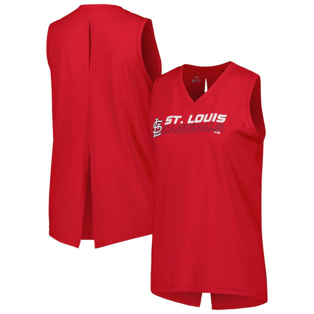 St. Louis Cardinals Levelwear Women's Paisley Chase V-Neck Tank Top - MLB