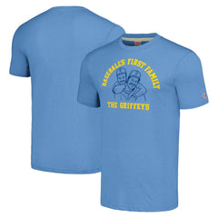 Ken Griffey & Ken Griffey Jr. Seattle Mariners Homage Illustration Tri-Blend T-Shirt - MLB