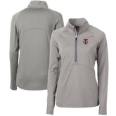 Minnesota Twins Cutter & Buck Women's Adapt Eco Knit Stretch Half-Zip Logo Pullover Top - MLB