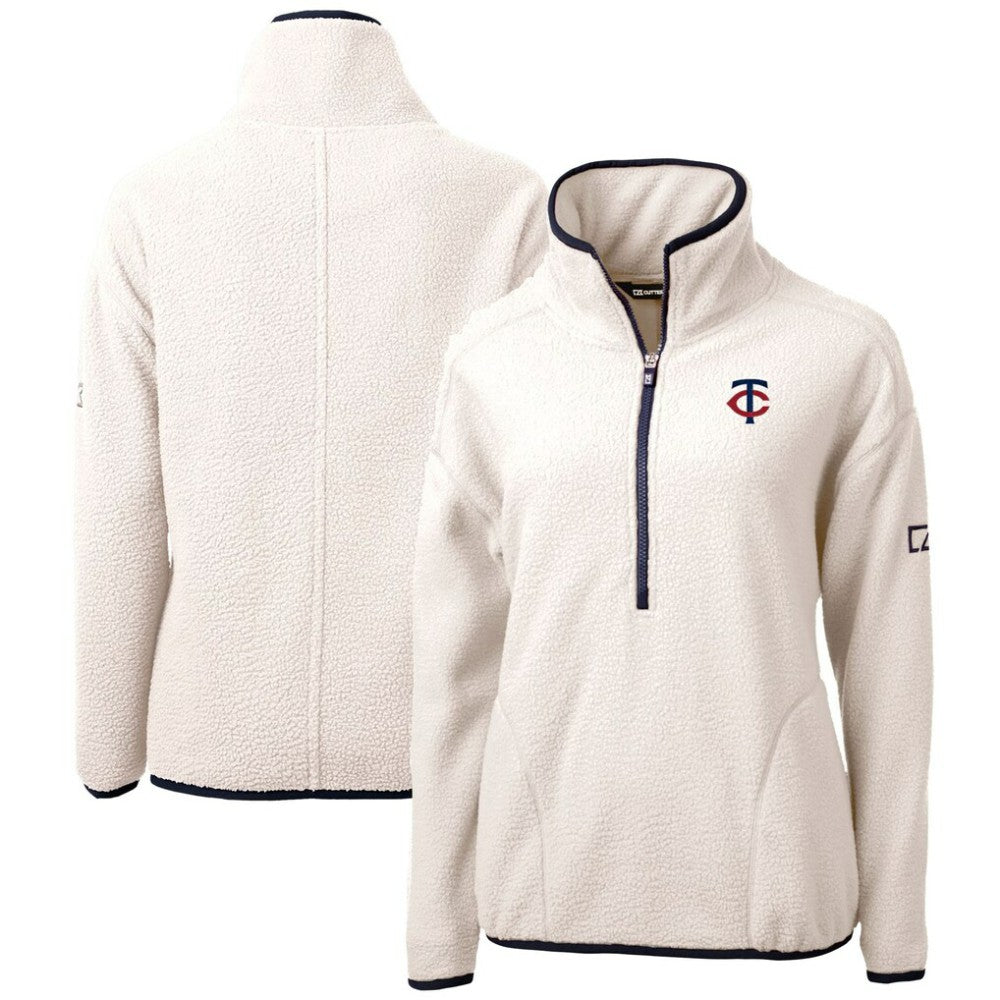 Minnesota Twins Cutter & Buck Women's Cascade Eco Sherpa Half-Zip Pullover Jacket - MLB