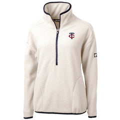 Minnesota Twins Cutter & Buck Women's Cascade Eco Sherpa Half-Zip Pullover Jacket - MLB