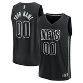 Brooklyn Nets Youth Fast Break Replica Custom Jersey Statement Edition Black - NBA