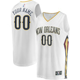New Orleans Pelicans Unisex Custom Fast Break Jersey Association Edition White - NBA