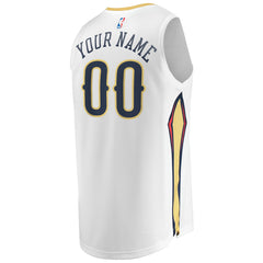 New Orleans Pelicans Unisex Custom Fast Break Jersey Association Edition White - NBA
