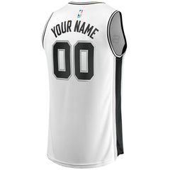 San Antonio Spurs Fast Break Custom Replica Jersey Association Edition White - NBA