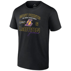 LeBron James Los Angeles Lakers Most Points in NBA History T-Shirt Black - NBA