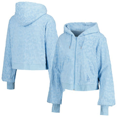 Los Angeles Dodgers Lusso Women's Tabitha Cheetah Terry Full-Zip Sweatshirt - MLB