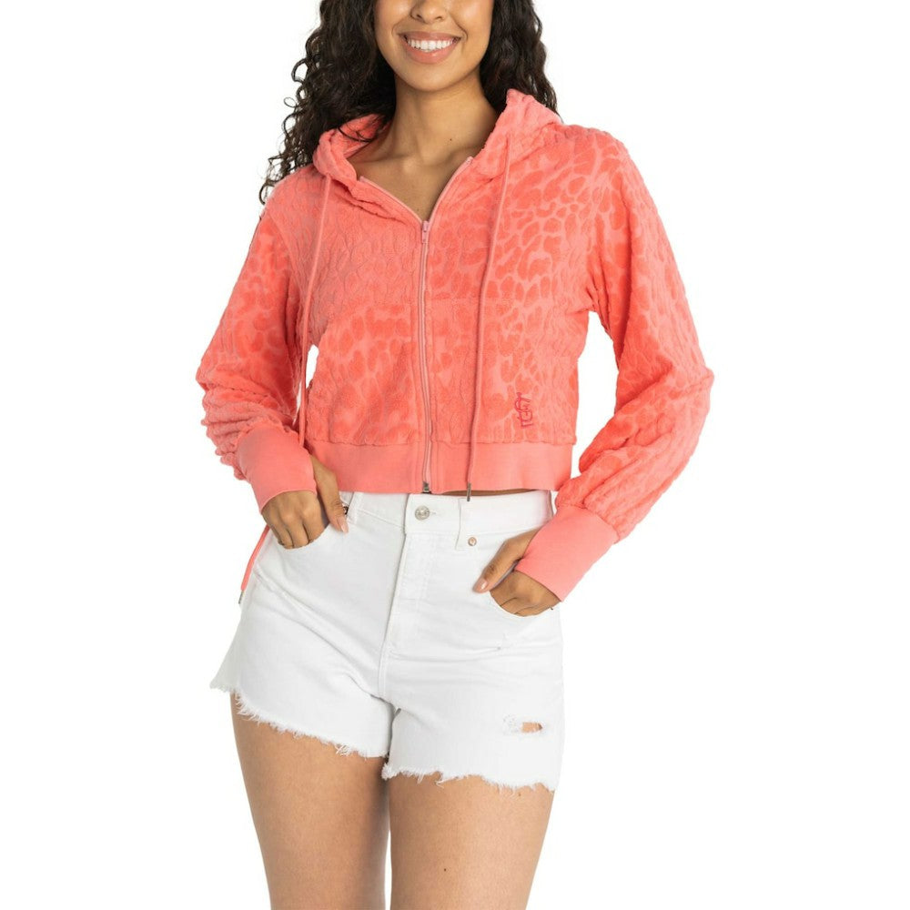 St. Louis Cardinals Lusso Women's Tabitha Cheetah Terry Full-Zip Sweatshirt - MLB