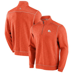 Cleveland Browns Tobago Bay Tri-Blend Half-Zip Sweatshirt Orange | Tommy Bahama