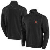 Cleveland Browns Big & Tall Tobago Bay Half-Zip Sweatshirt Black | Tommy Bahama