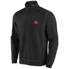 Cleveland Browns Big & Tall Tobago Bay Half-Zip Sweatshirt Black | Tommy Bahama