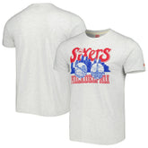 Philadelphia 76ers Homage Unisex Hometown Hyper Local Tri-Blend T-Shirt Ash - NBA