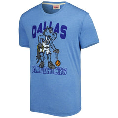 Dallas Mavericks Homage Unisex Team Mascot Tri-Blend T-Shirt Light Blue - NBA
