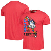LA Clippers Homage Unisex Team Mascot Tri-Blend T-Shirt Red - NBA