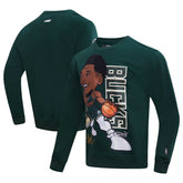 Giannis Antetokounmpo Milwaukee Bucks Pro Standard Avatar Pullover Sweatshirt Hunter Green - NBA