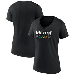 Miami Marlins Women's City Pride V-Neck T-Shirt - MLB