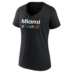 Miami Marlins Women's City Pride V-Neck T-Shirt - MLB