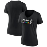 Pittsburgh Pirates Women's City Pride V-Neck T-Shirt - MLB