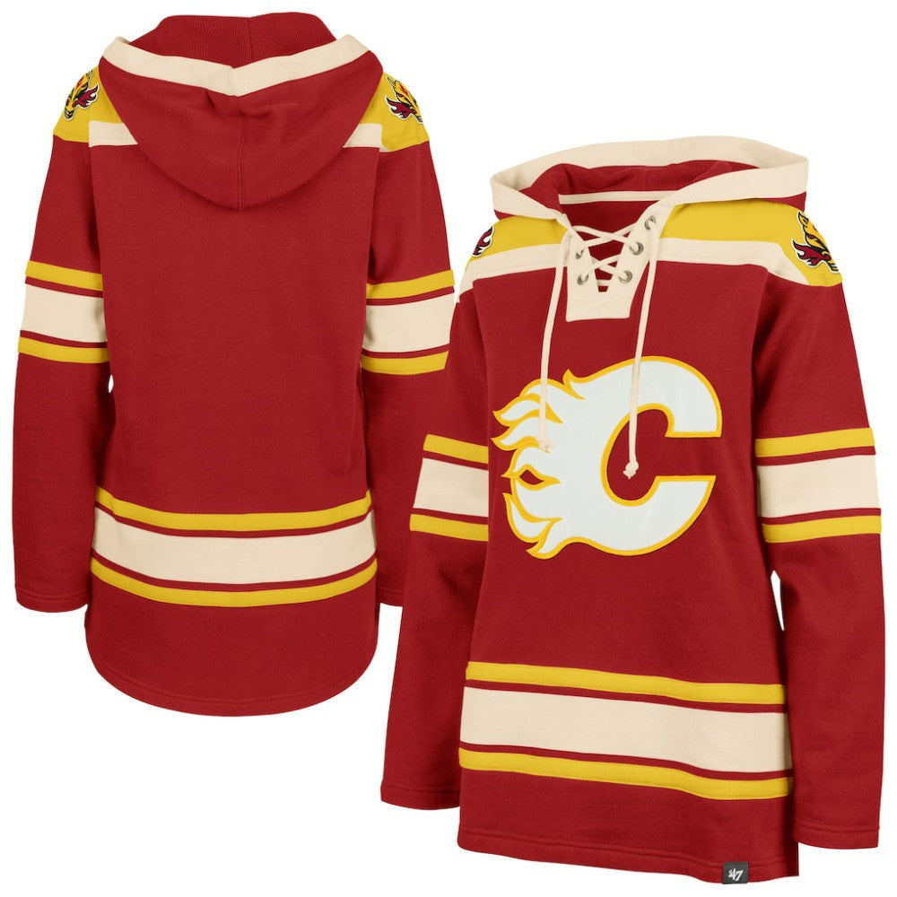Calgary Flames '47 Women's Superior Lacer Pullover Hoodie - Red - NHL