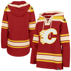 Calgary Flames '47 Women's Superior Lacer Pullover Hoodie - Red - NHL