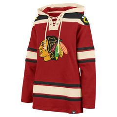Chicago Blackhawks '47 Women's Superior Lacer Pullover Hoodie - Red - NHL