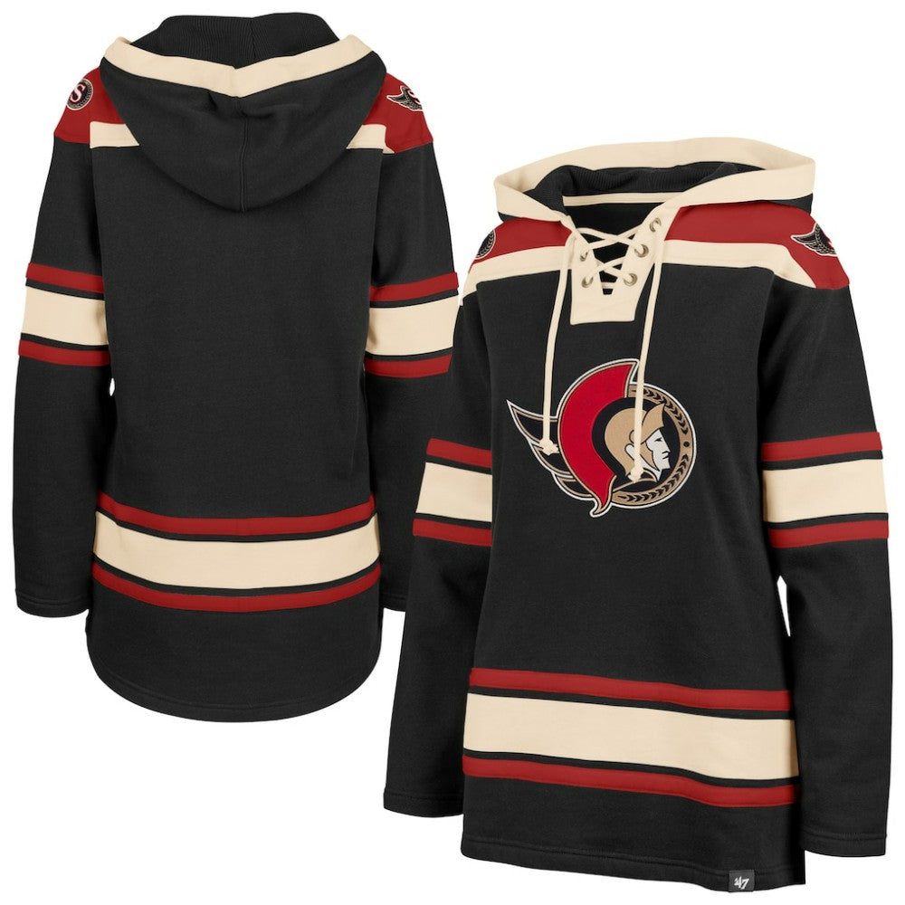Ottawa Senators '47 Women's Superior Lacer Pullover Hoodie - Black - NHL