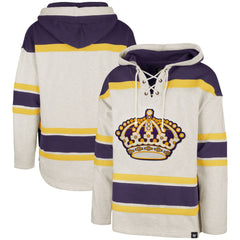 Los Angeles Kings '47 Rockaway Lacer Pullover Hoodie - Oatmeal - NHL