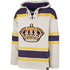 Los Angeles Kings '47 Rockaway Lacer Pullover Hoodie - Oatmeal - NHL